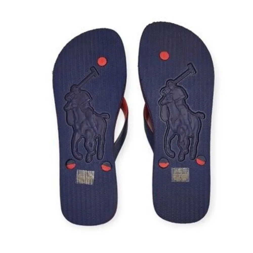 NWT Men's Ralph Lauren Polo Logo Flip-flops - Picture 8 of 8